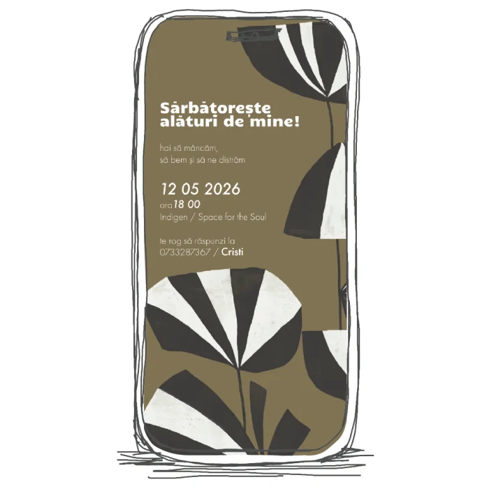 invitatie aniversare model Model A13 adulti