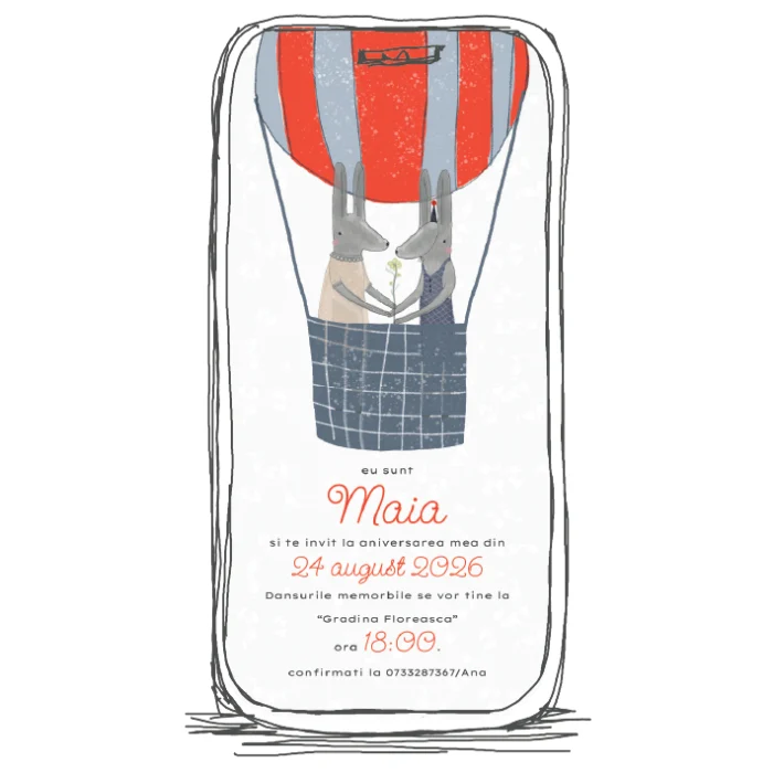 invitatie zi de nastere model A8