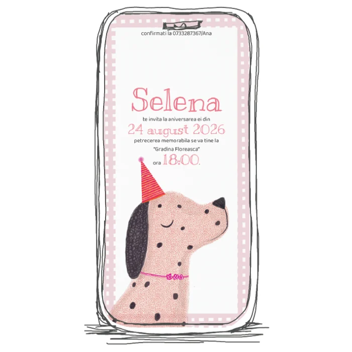 invitatie petrecere copii model A16