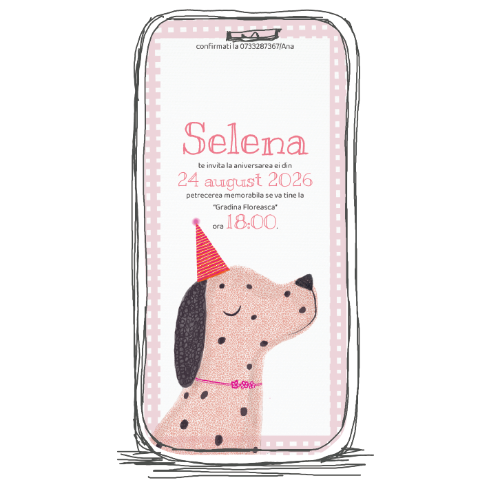 invitatie petrecere copii model A16