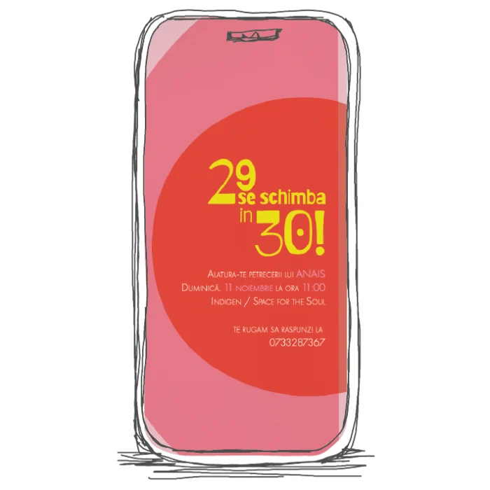 invitatie aniversare model A22