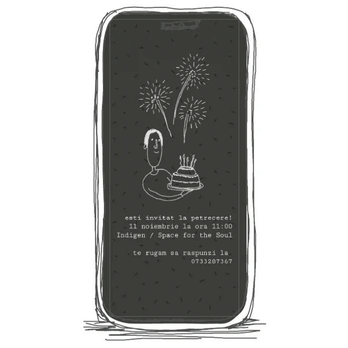 invitatie aniversare model copii sau adulti A23