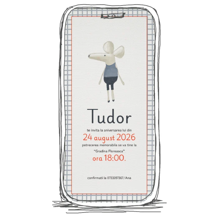 invitatie digitala aniversare model A25