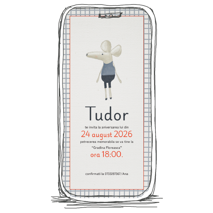 invitatie digitala aniversare model A25