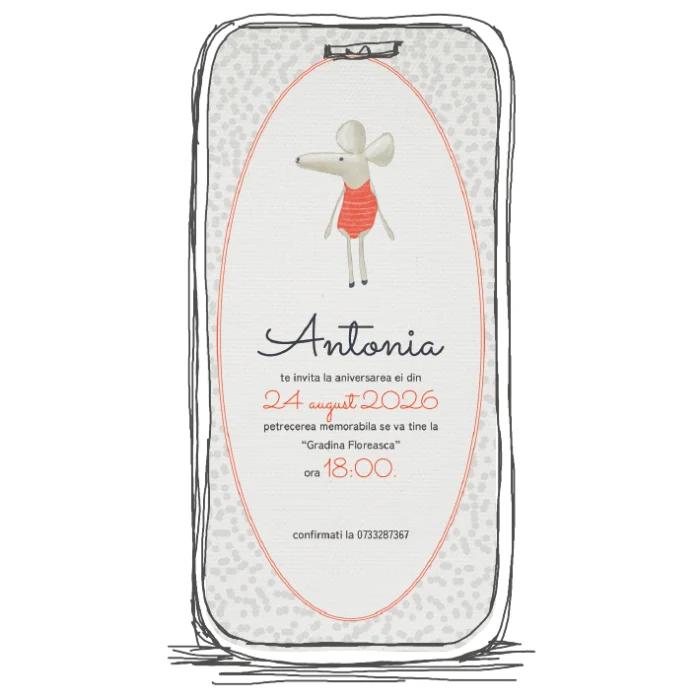 invitatie digitala aniversare model A26