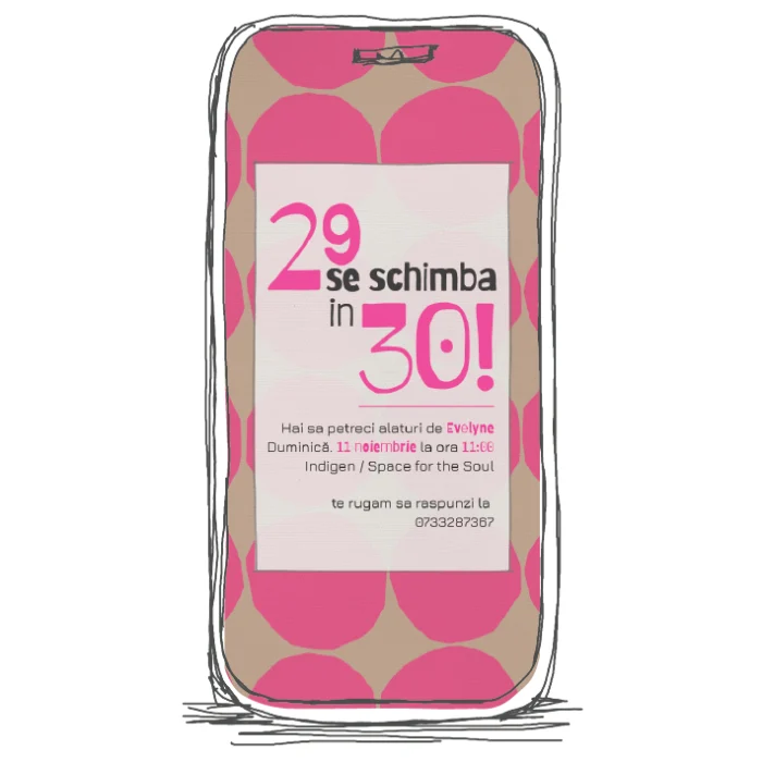 invitatie zi de nastere copii sau adulti model A27