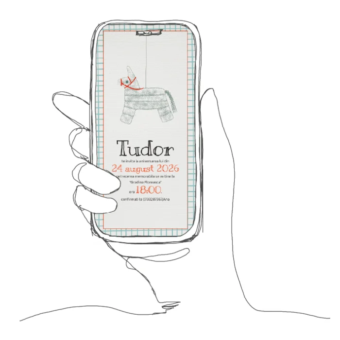 invitatie zi de nastere model A3