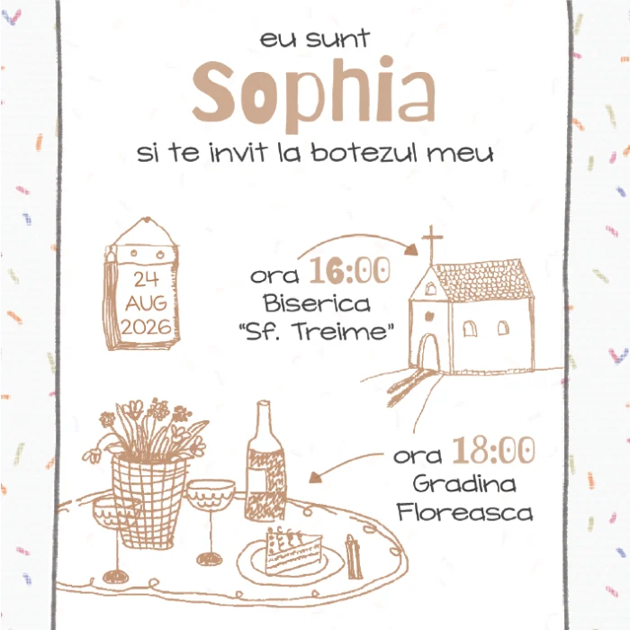 invitatie digitala botez model 19