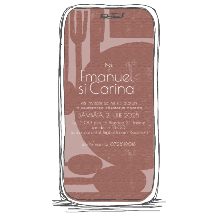 invitatie digitala nunta model N15