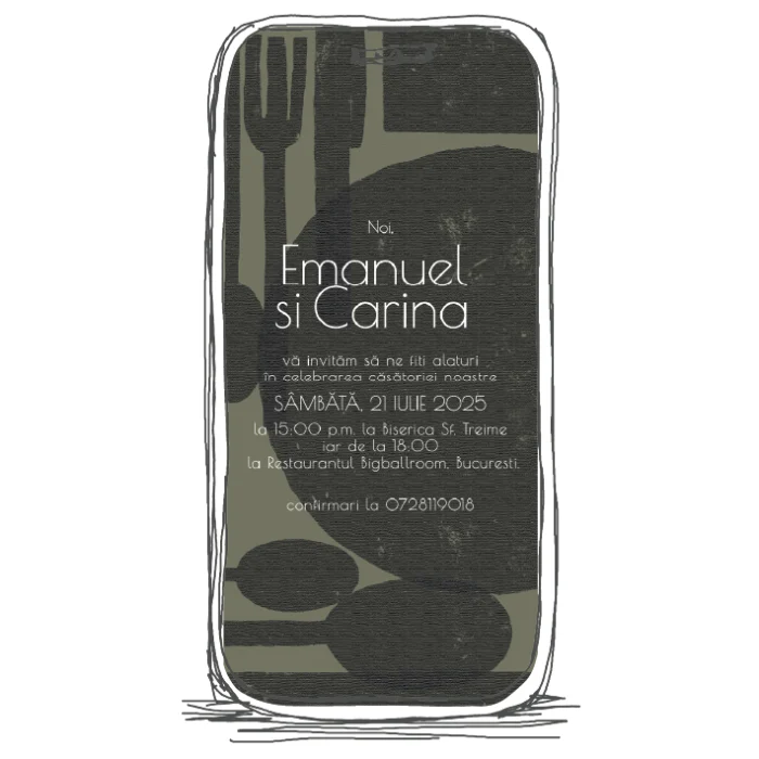 invitatie digitala nunta model N16