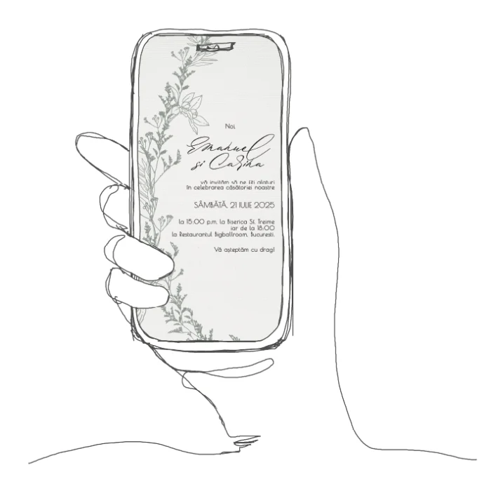 invitatie nunta cununie civila model N1