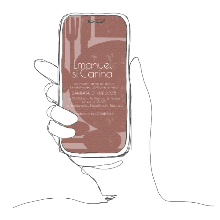 invitatie digitala nunta model N15