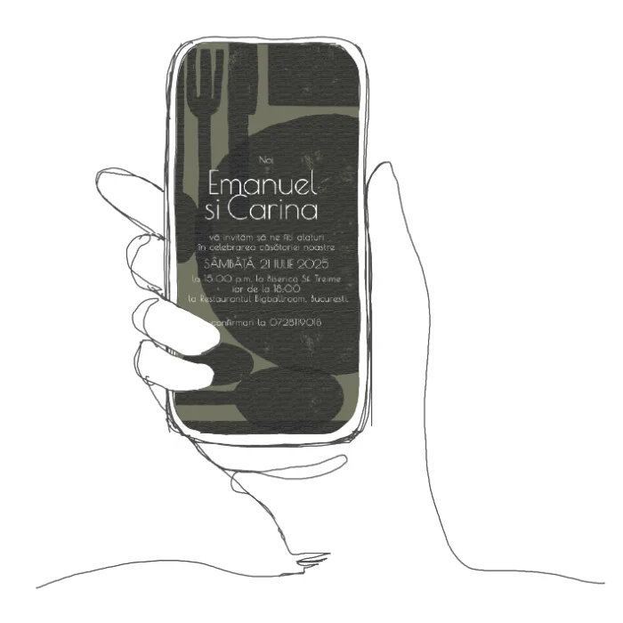 invitatie digitala nunta model N16