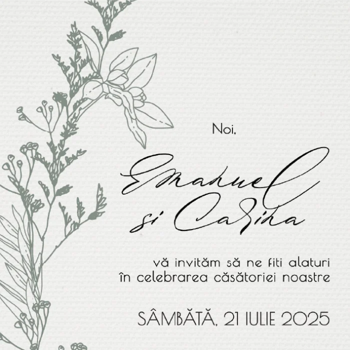 invitatie nunta cununie civila model N1