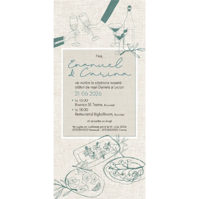 invitatie digitala nunta model N3