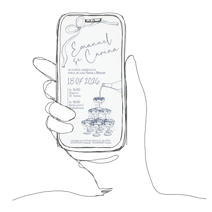 invitatie digitala nunta model N6