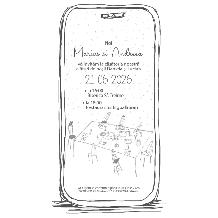 invitatie de nunta model n10