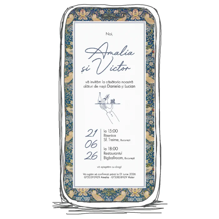 invitatie de nunta model N14