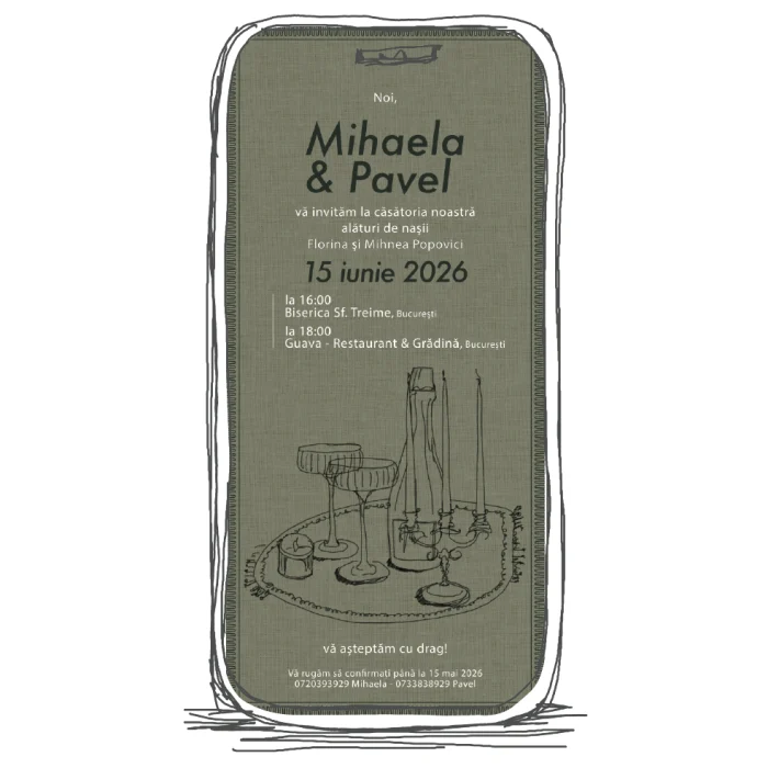 invitatie nunta online model N18