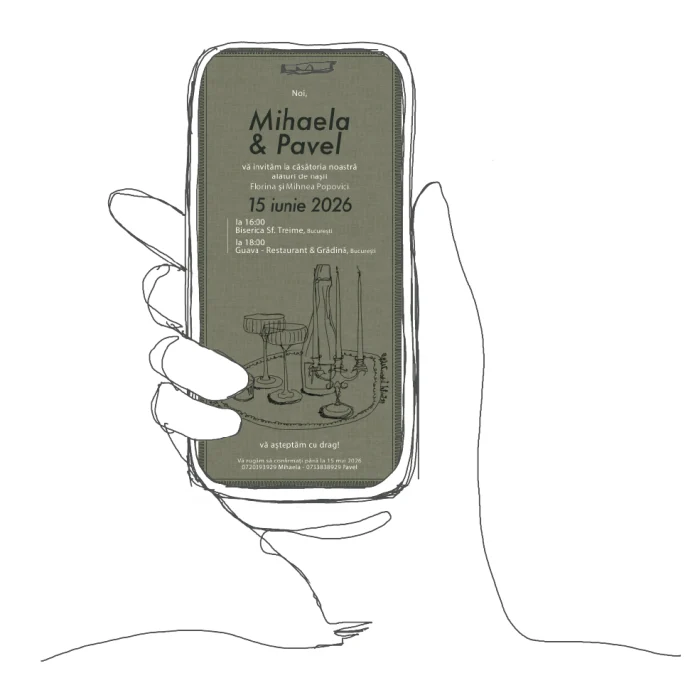 invitatie nunta online model N18