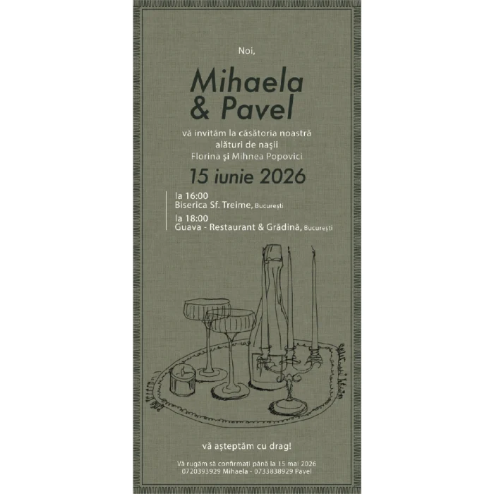 invitatie nunta online model N18