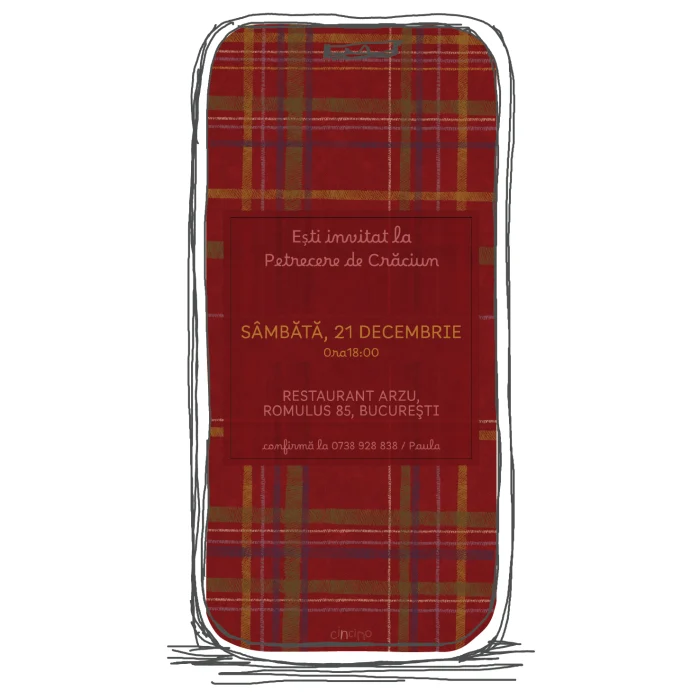 Invitatie de craciun model C1