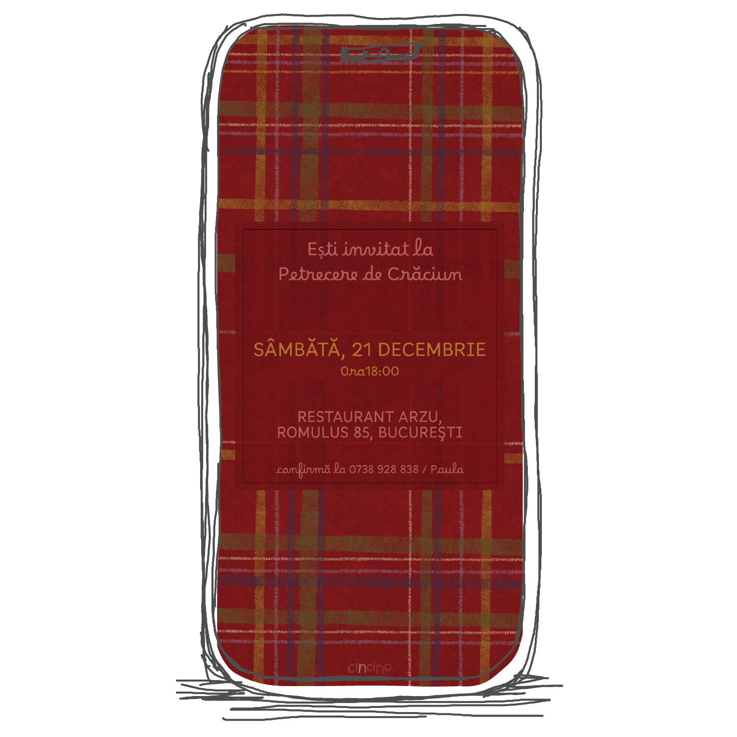 Invitatie de craciun model C1