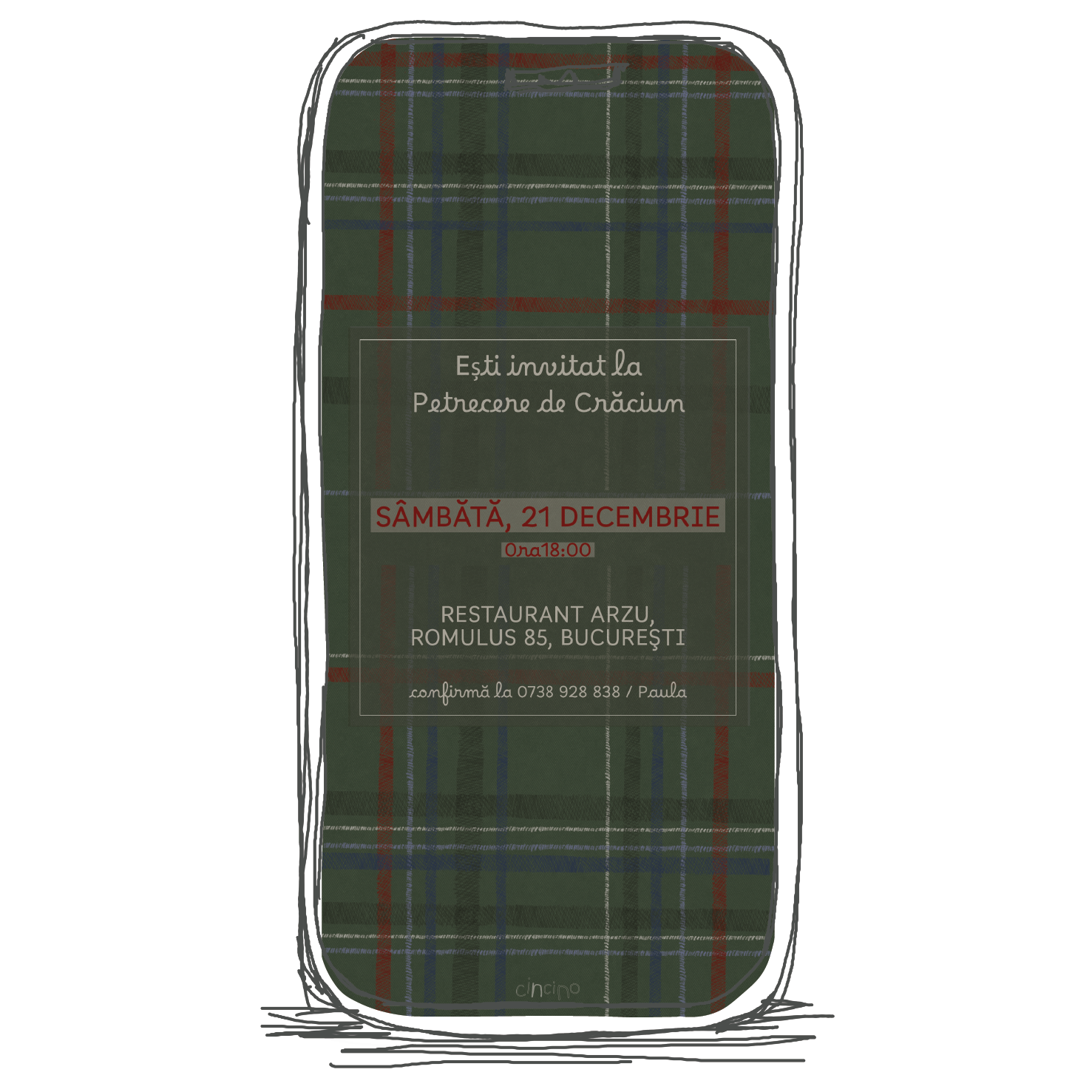 invitatie de craciun model C5