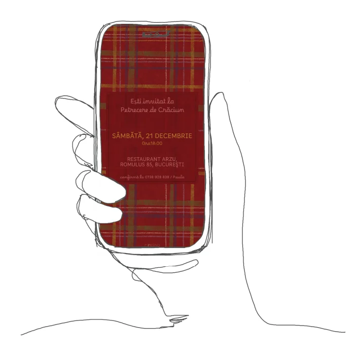 Invitatie de craciun model C1