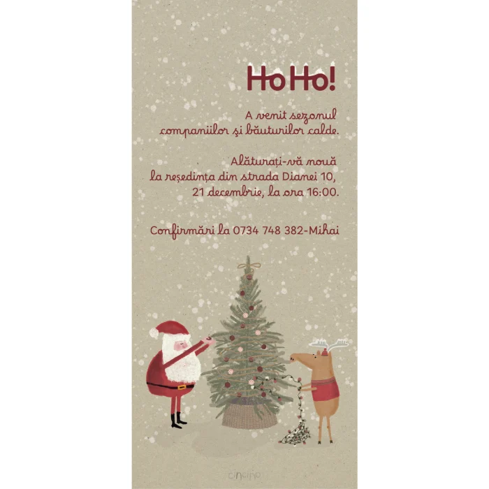 invitatie craciun model c4