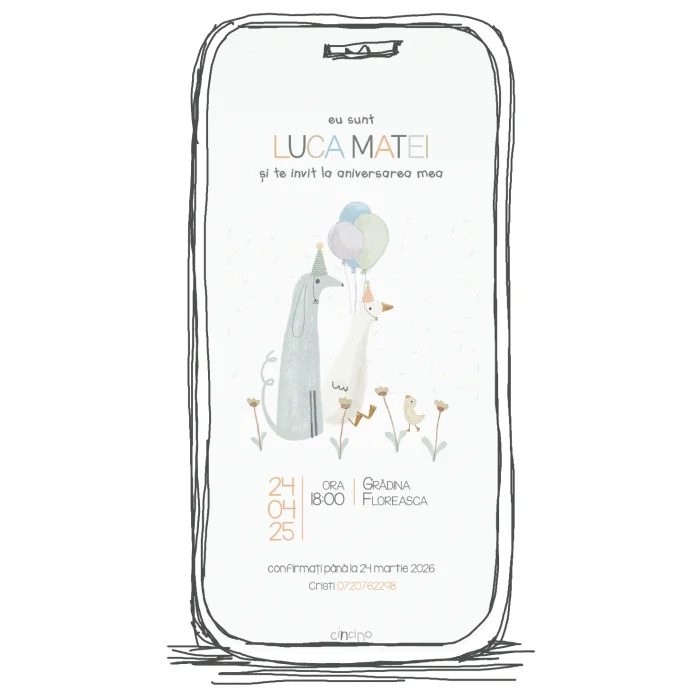 invitatie zi de nastere model A35