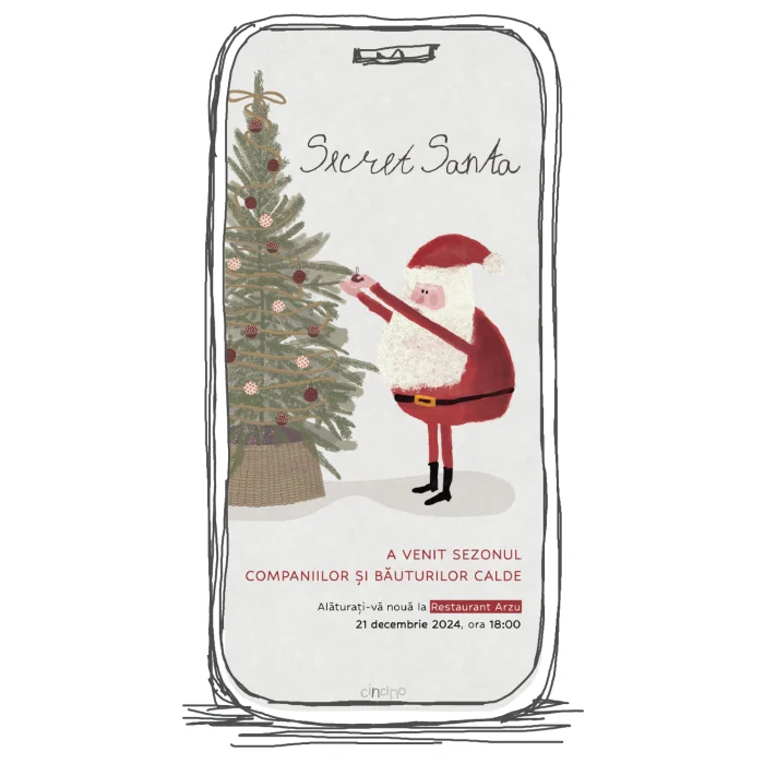 invitatie craciun model c2