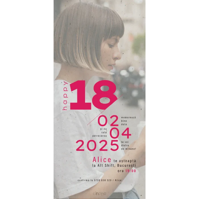 invitatie aniversare model A50 majorat model m4