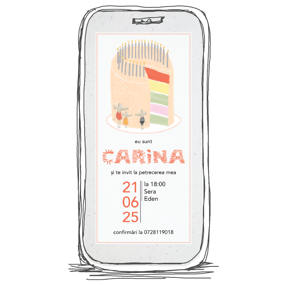 invitatie aniversare model A5