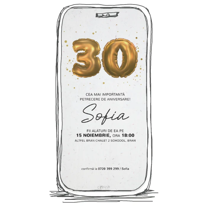 invitatie zi de nastere 30 ani