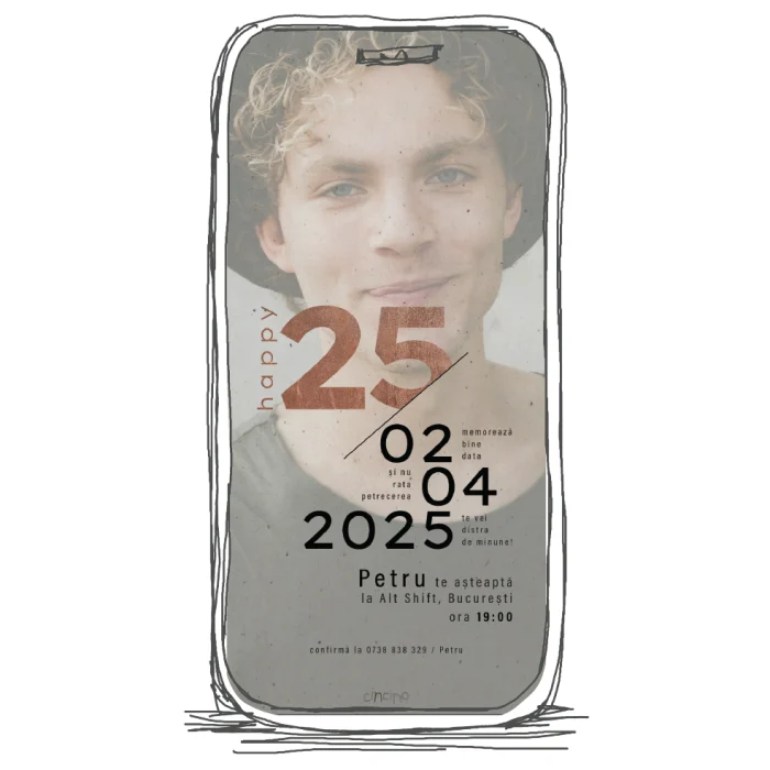 invitatie aniversare model A43