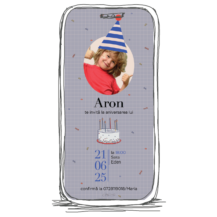 invitatie zi de nastere model A46