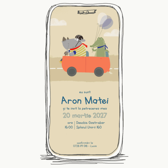 invitatie de aniversare copil model A57