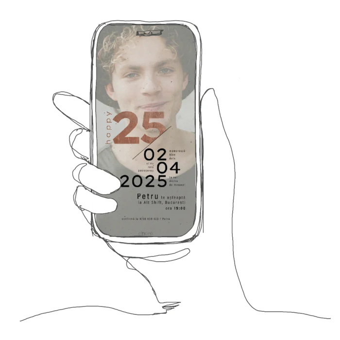 invitatie aniversare model A43