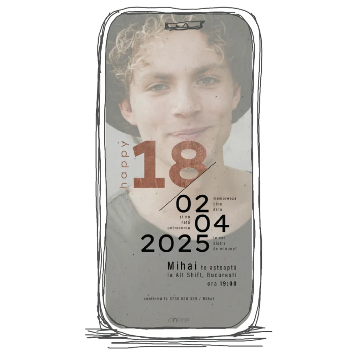 invitatie digitala majorat model M11