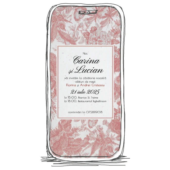 Invitație de nuntă Model N21