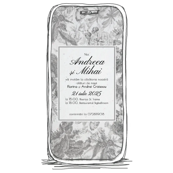 invitatie de nunta model N24