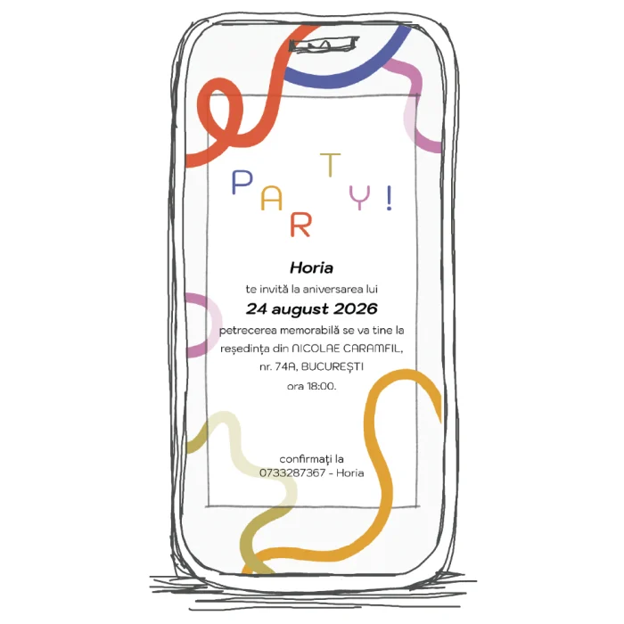 Invitatie aniversare model A10