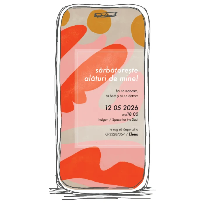 invitatie aniversare model A14