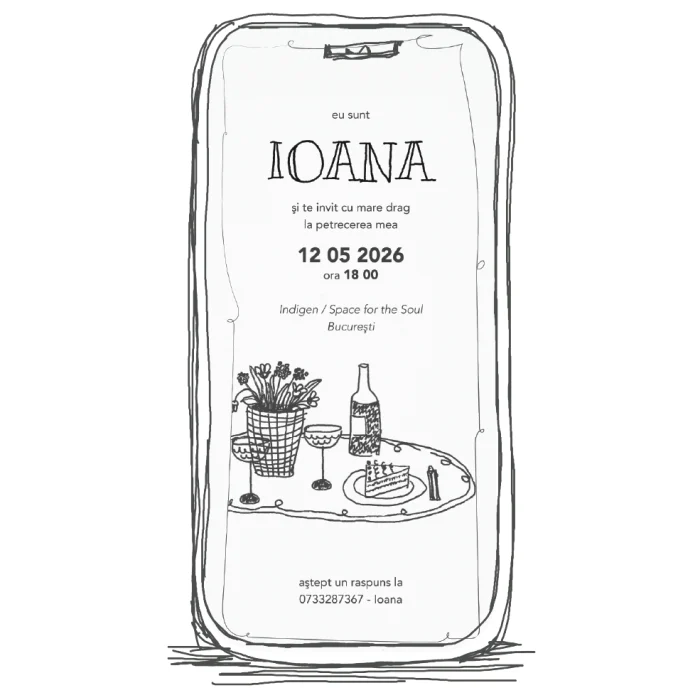 invitatie aniversare model A19