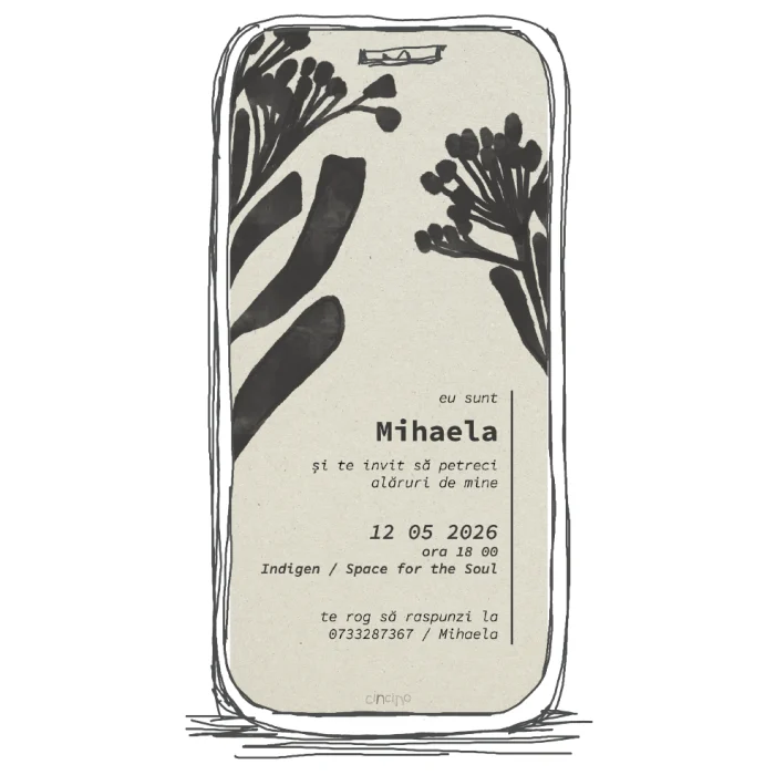 invitatie digitala aniversare model A20