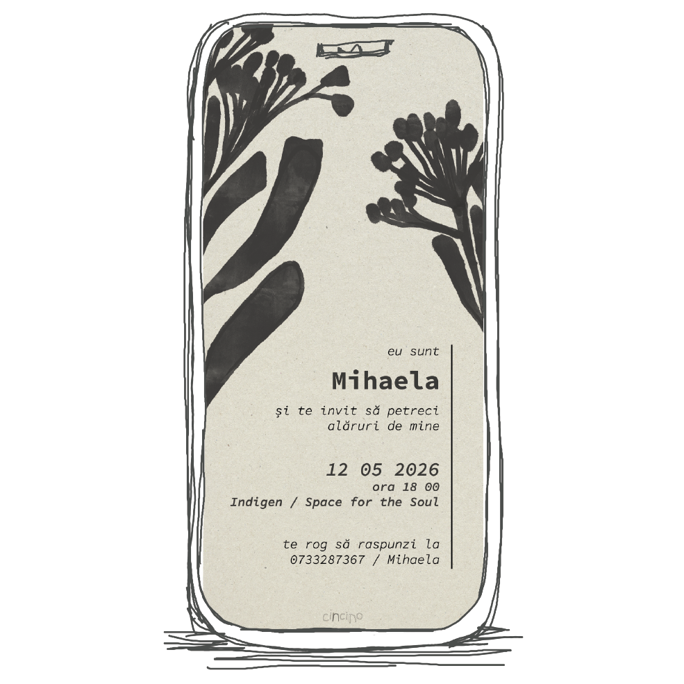 invitatie digitala aniversare model A20