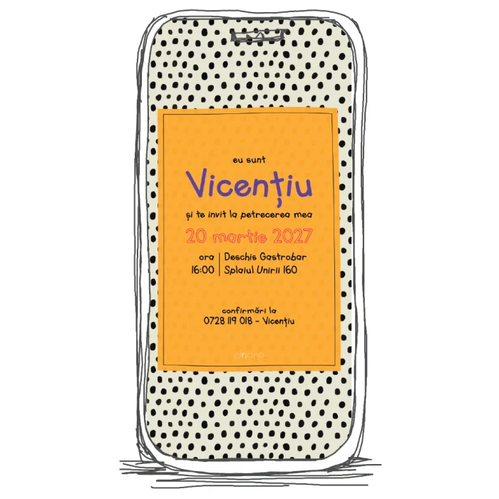 invitatie aniversare model A21