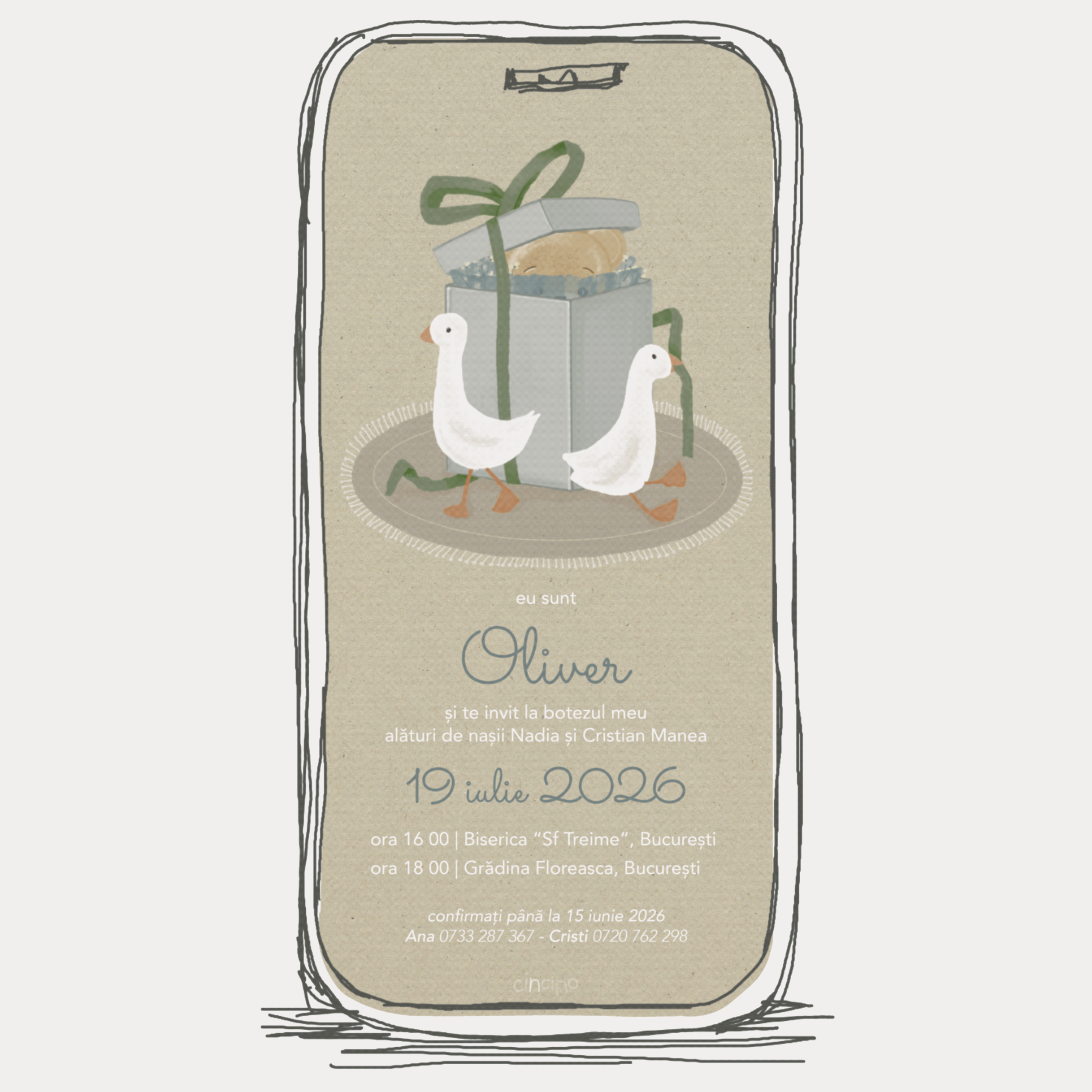 invitatie de botez animata B25