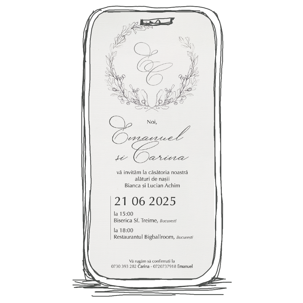 invitatie de nunta online model N9